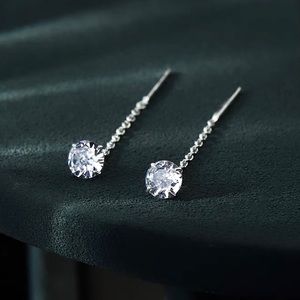 S925 sterling silver Zircon threader